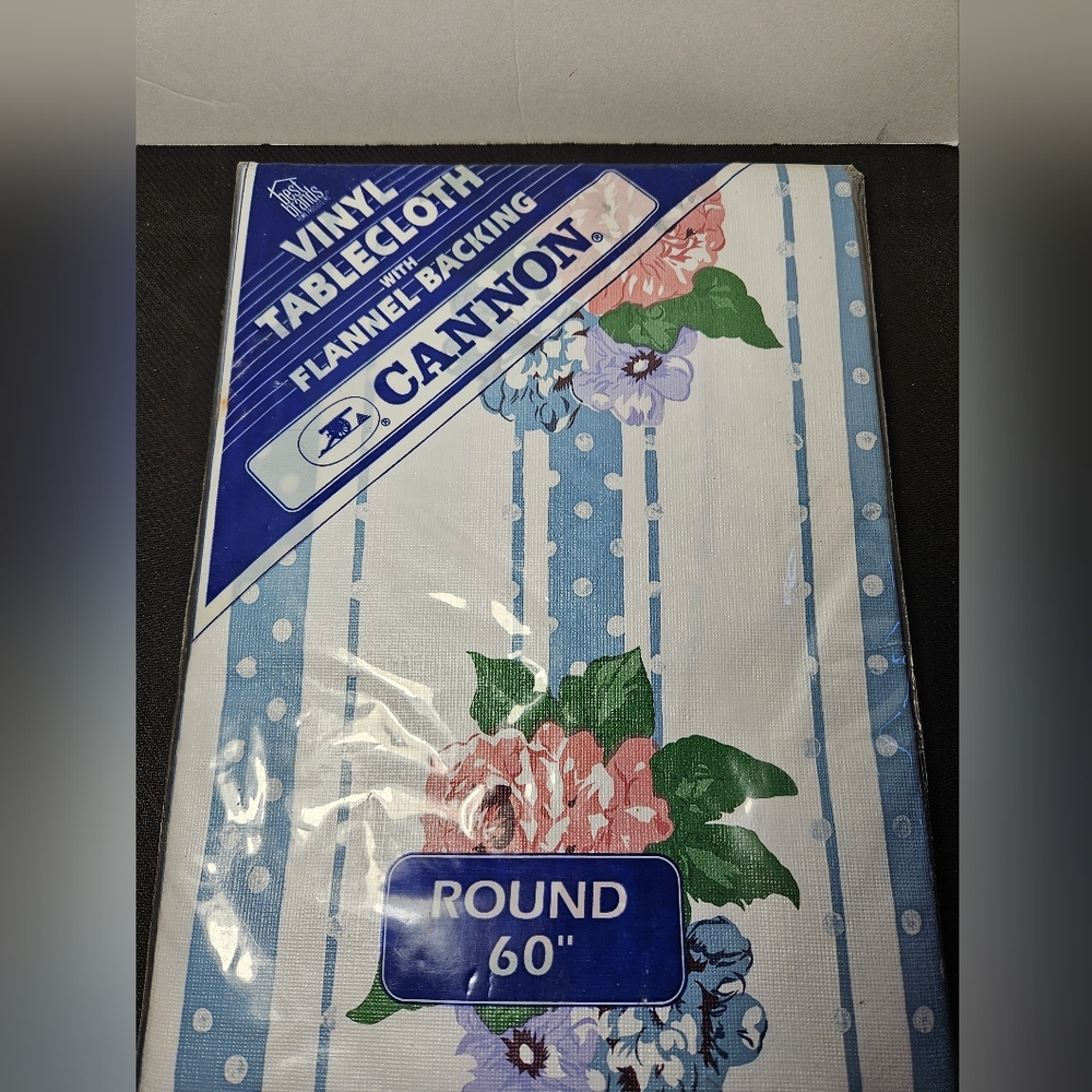 Vintage Cannon Round Vinyl Tablecloth